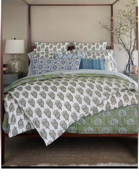 John Robshaw Other - John Robshaw queen duvet cover Nilay leaf floral pattern 100% organic cotton NWT